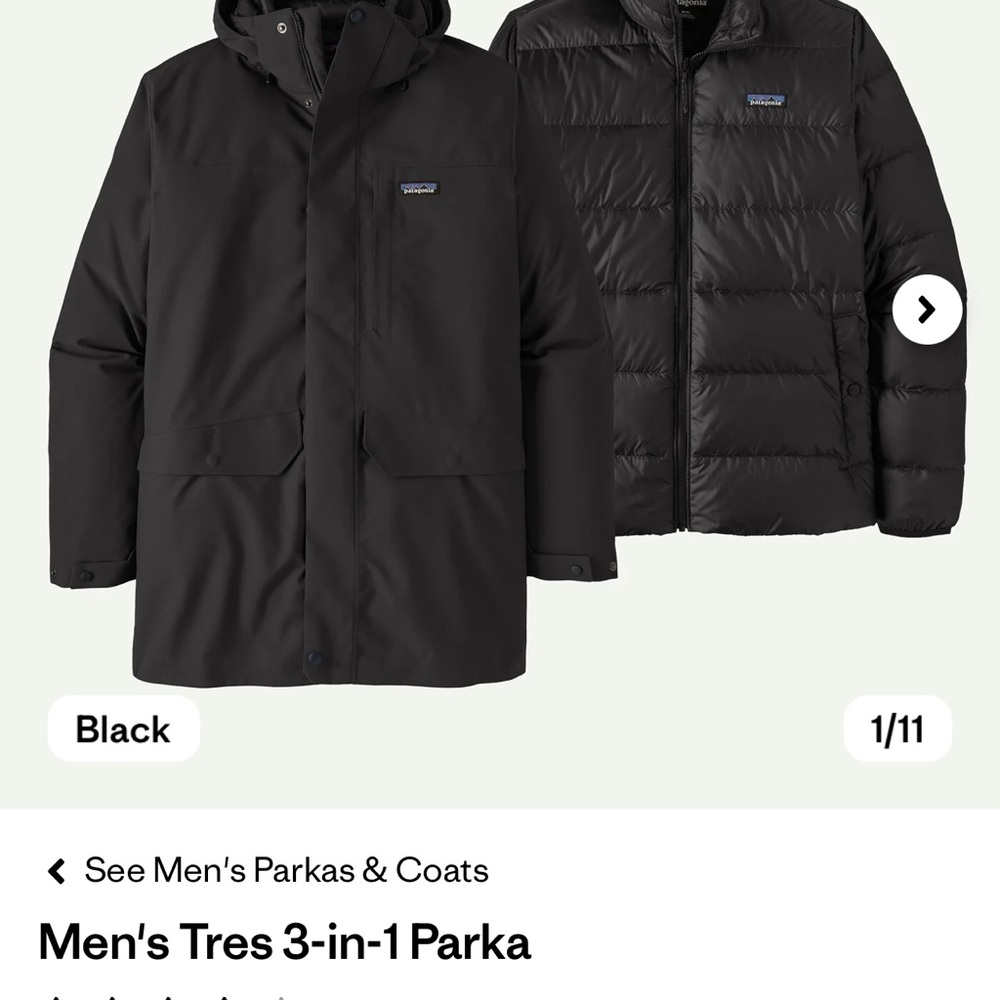 Patagonia Black Men's Ski Snowboard Jacket - Picture 12 of 12